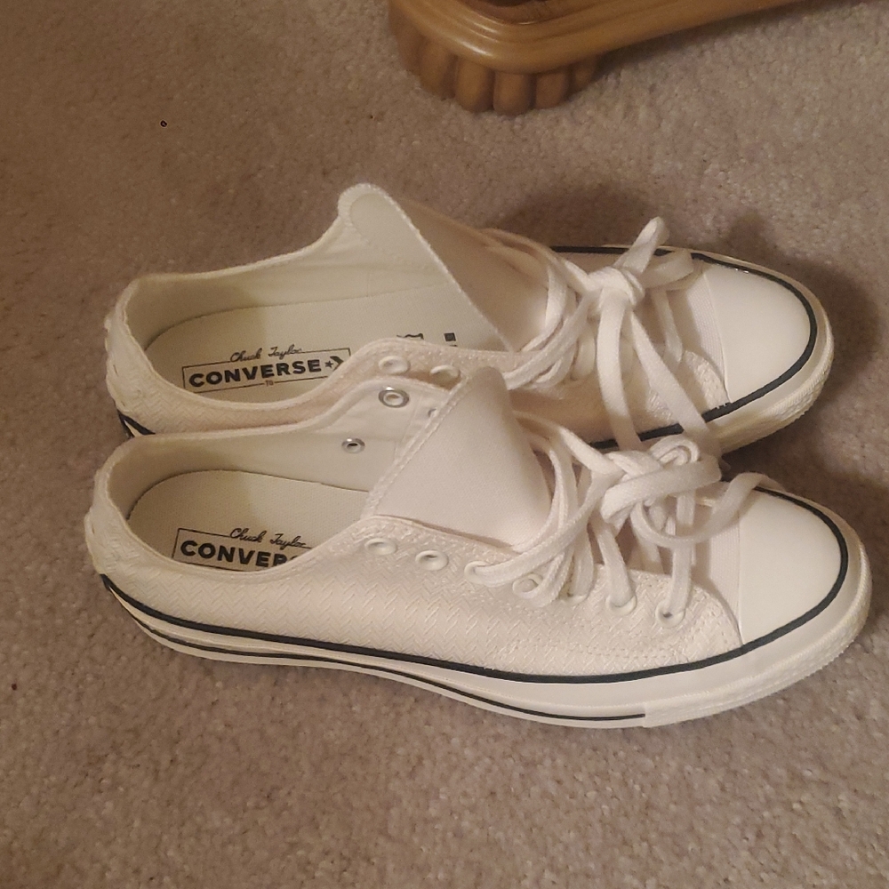 Converse Classic Off White Canvas Sneakers